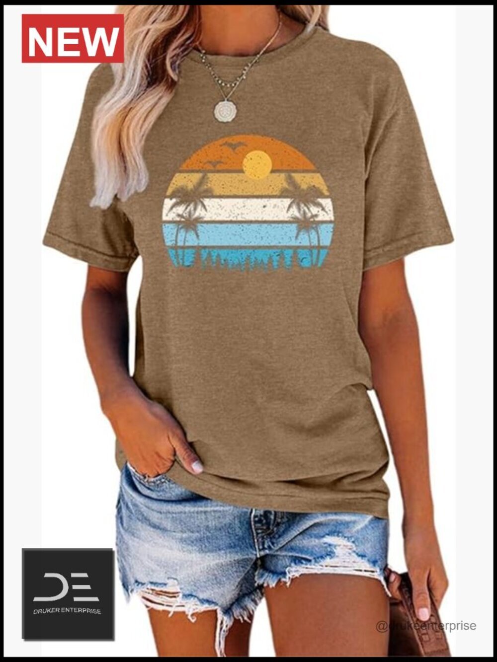 Women's Los Angeles Graphic T-Shirt Short Sleeve Loose Casual Tee